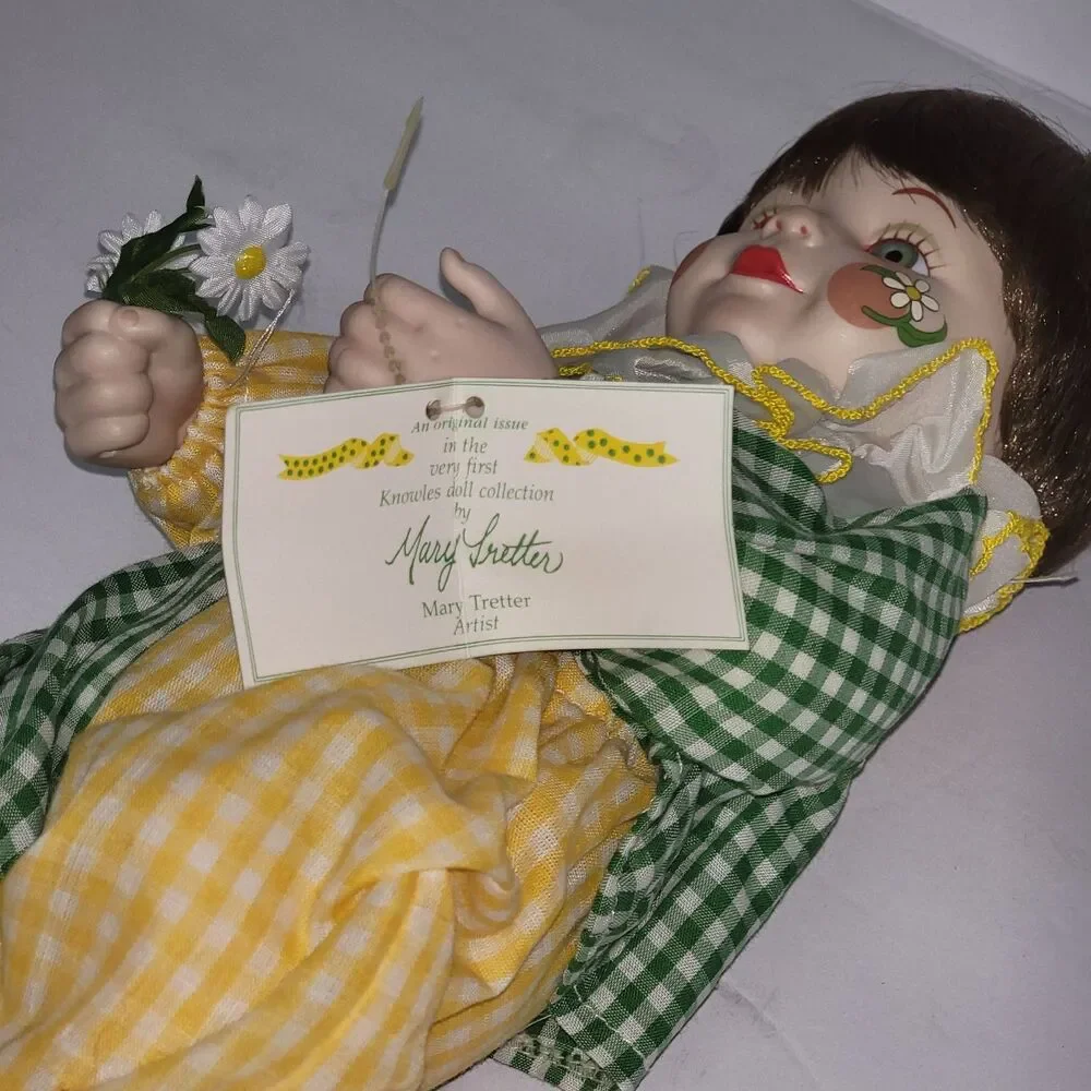 Vintage Knowles Daisy Porcelain Clown Doll Mary Tretter The Littlest Clowns 12